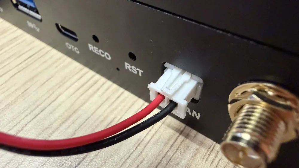 Fan cable connected to the 12V FAN connector
