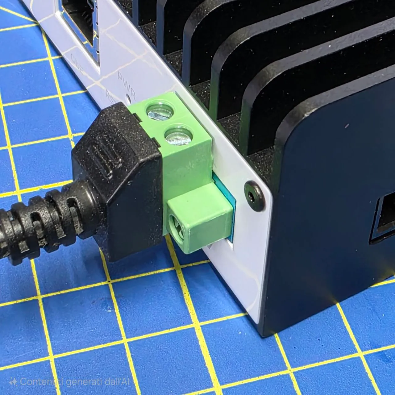 Power connector inside view