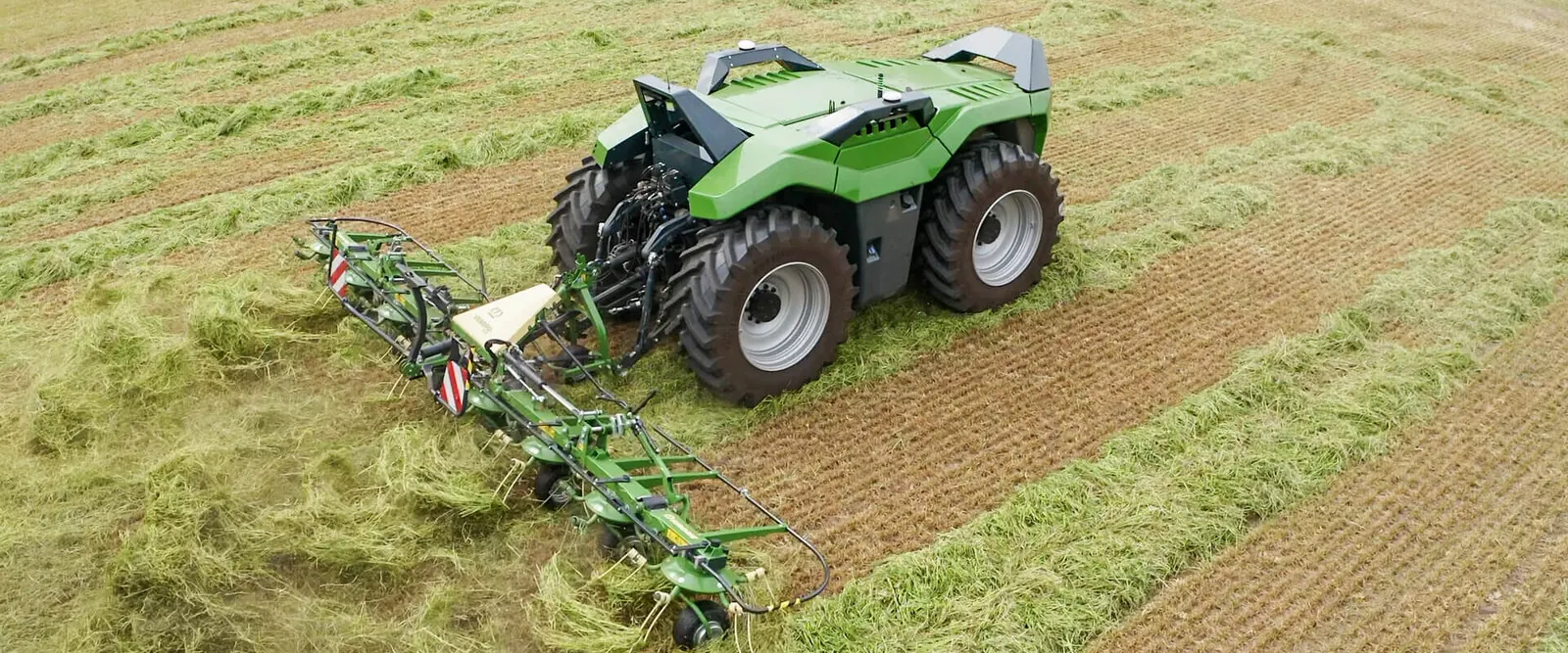 Autonomous agricultural robot working in a field