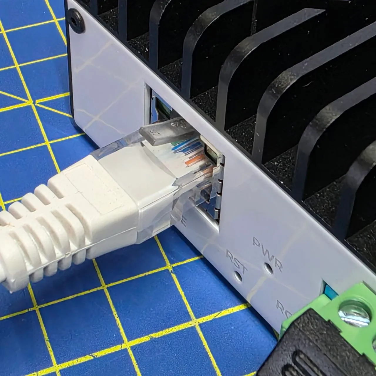 LAN connector inside view
